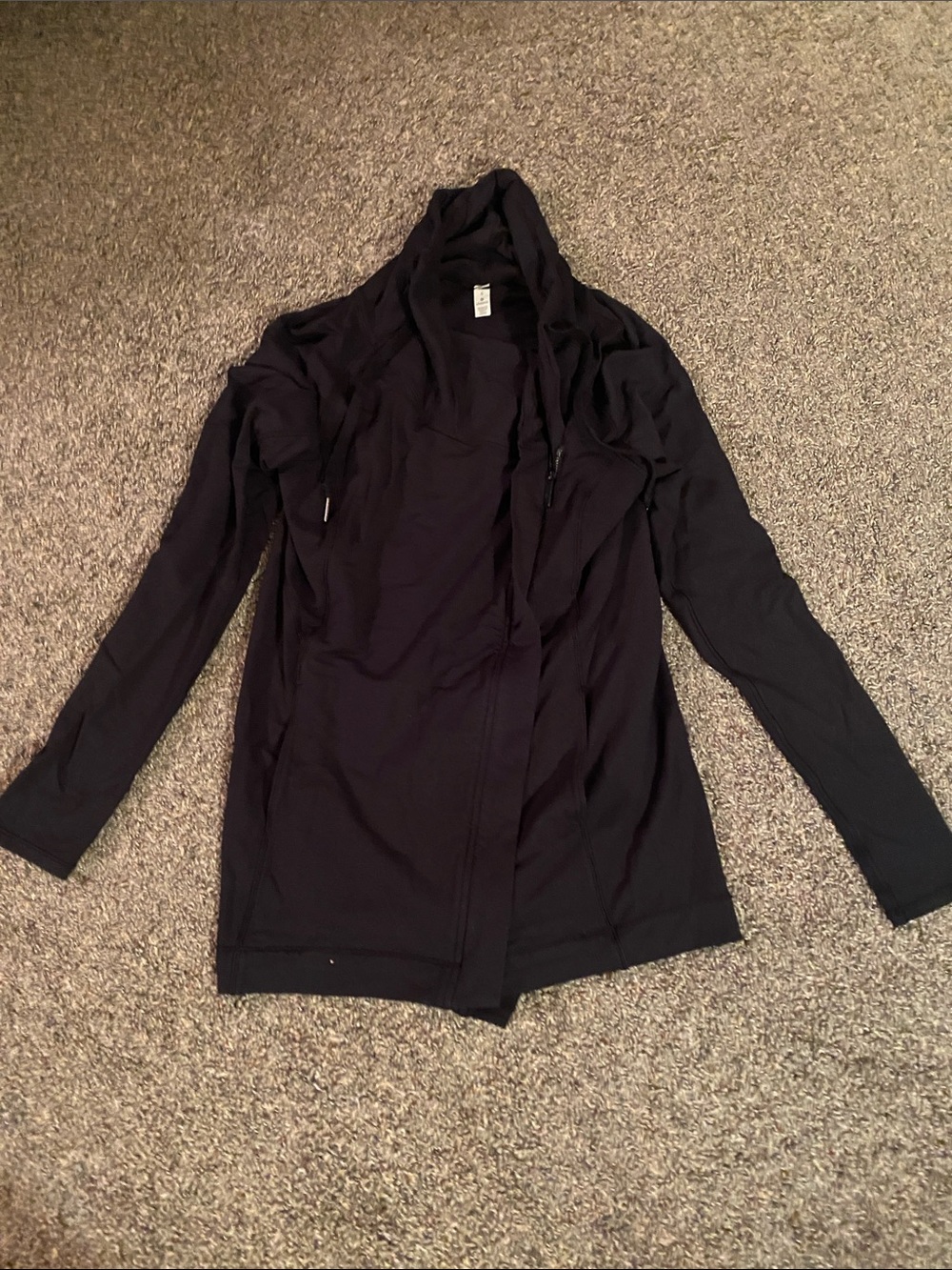 lululemon athletica Black Knit Hooded Utility Jacket. Size 6. Great condition.